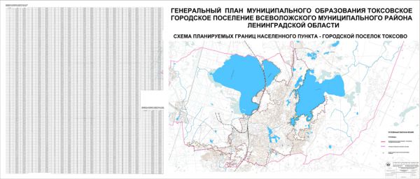 Схема планируемых границ населенного пункта - городской поселок Токсово